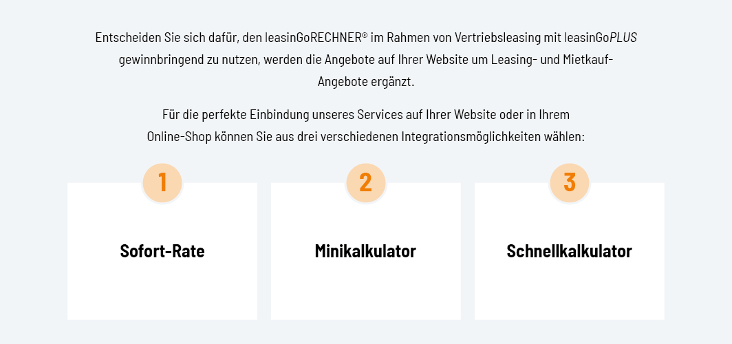 Integrationsmöglichkeiten für leasinGo+